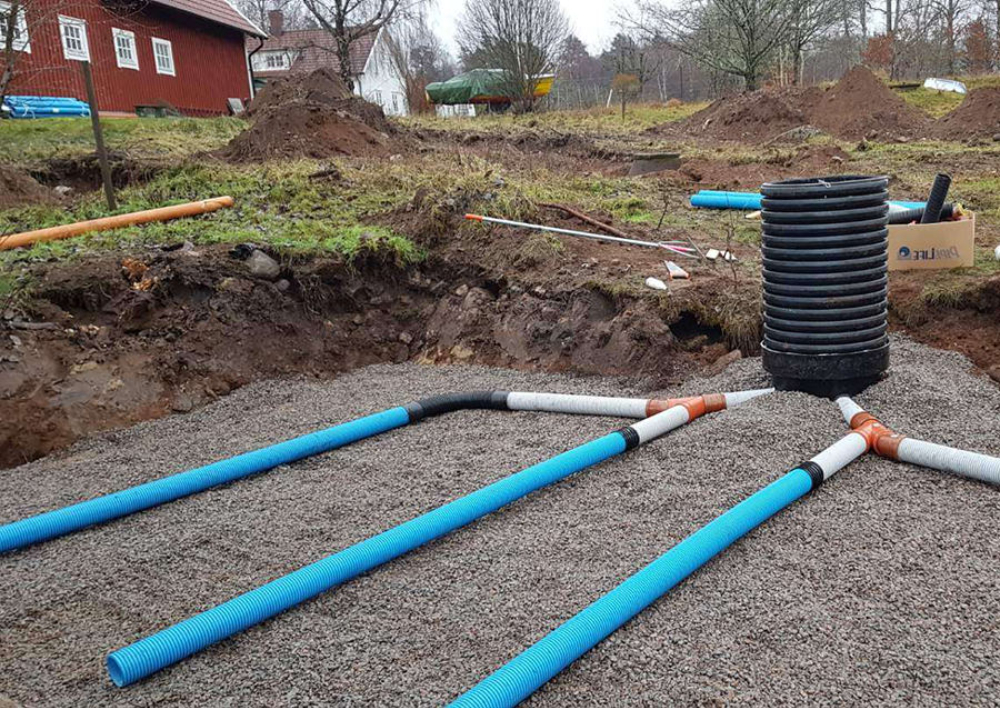 14. Installera Enskilt Avlopp Reningsverk Trekammarbrunn Slamavskiljare